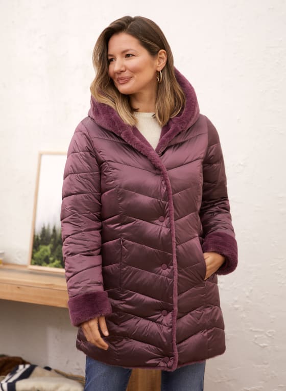 Reversible Faux Fur Coat