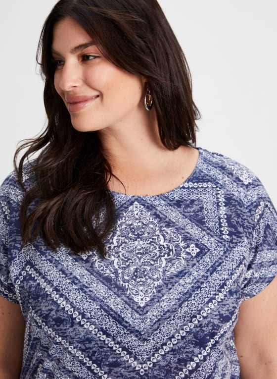 Paisley & Diamond Print Tee