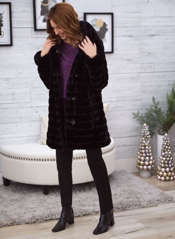 Reversible Faux Fur Coat