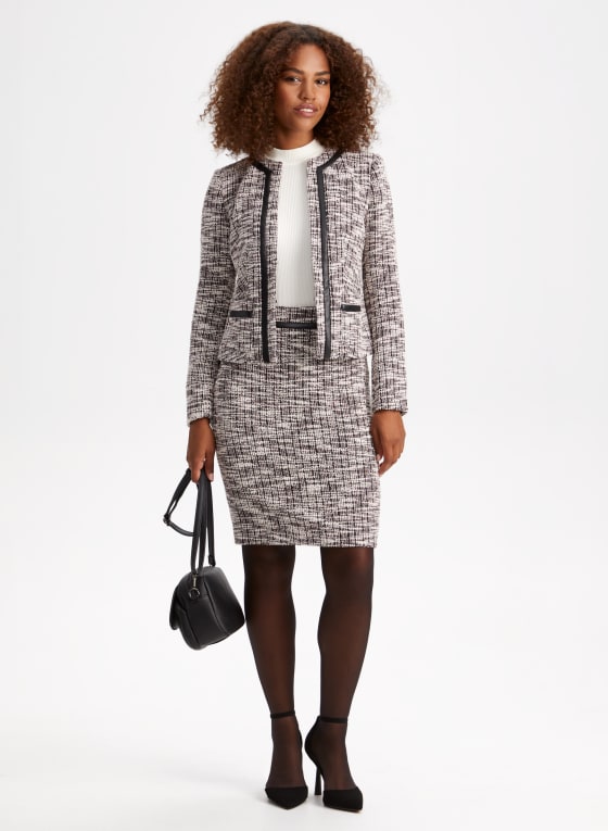 Bouclé Pencil Skirt