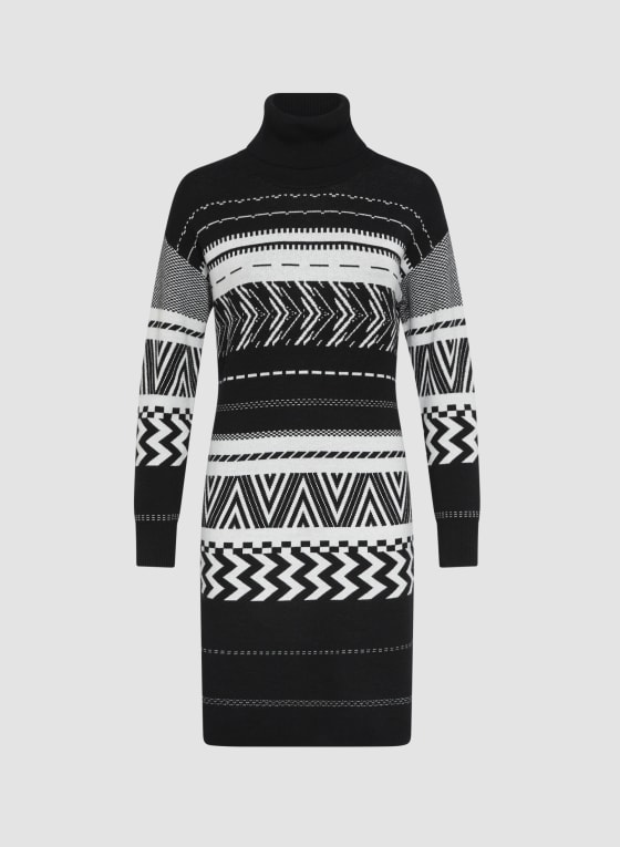 Printed Jacquard Knit Dress