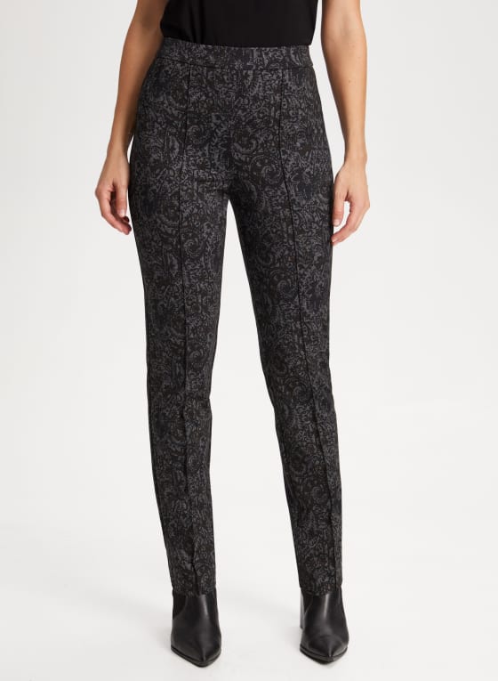 Pull-On Paisley Print Pants