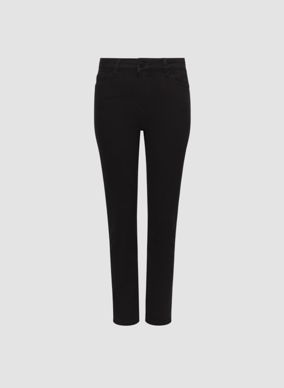 Rhinestone Detail Straight Leg Jeans