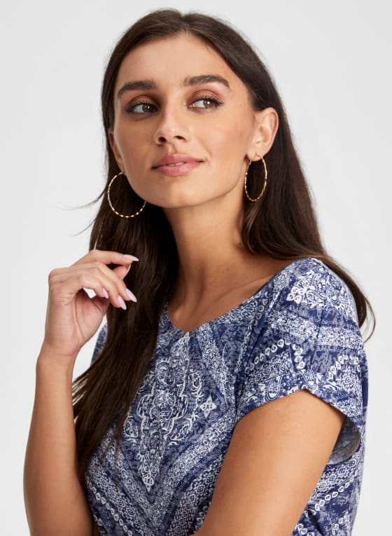 Paisley & Diamond Print Tee