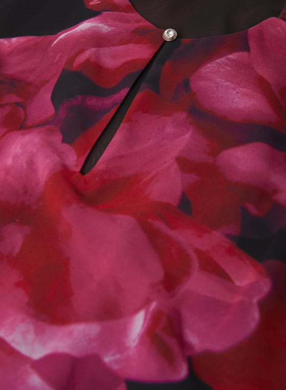 Floral Motif High-Low Tunic