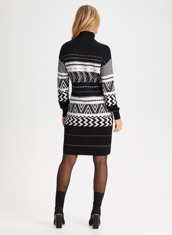 Printed Jacquard Knit Dress