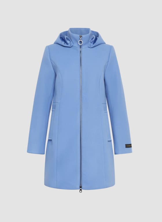 Stretch Wool Blend Coat