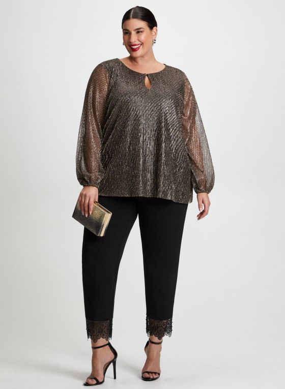Plissé Long Sleeve Top