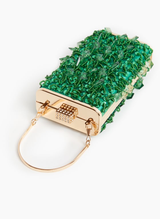 Bead & Sequin Detail Box Clutch