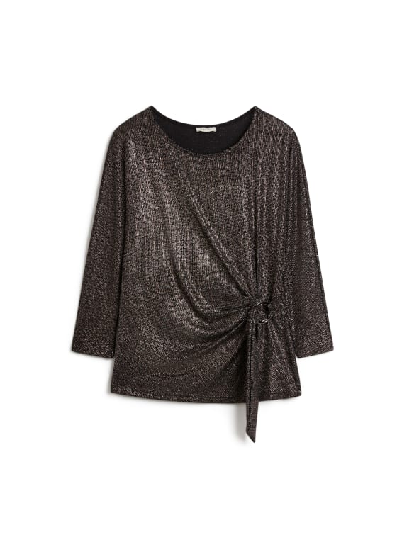 3/4 Dolman Sleeve Glitter Top