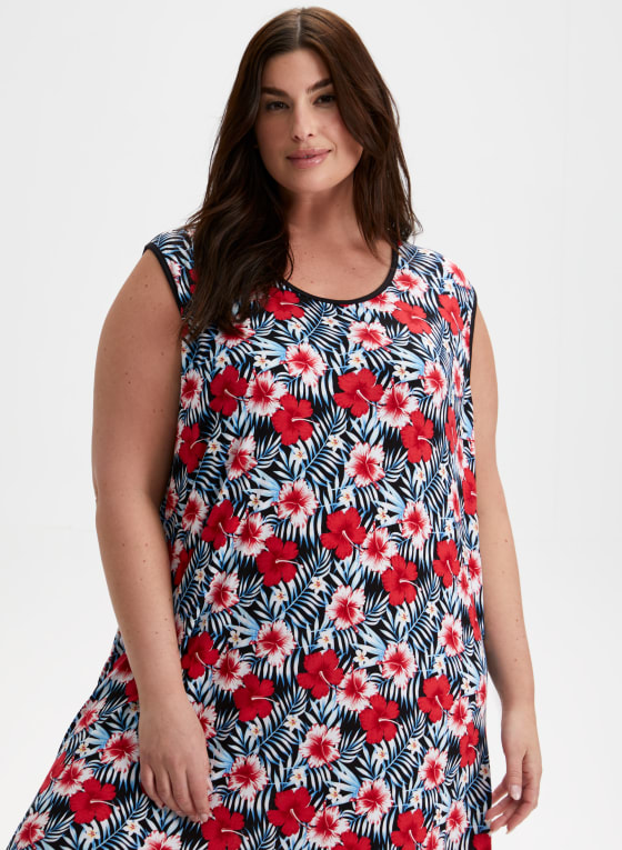 Tropical Floral Print Nightgown