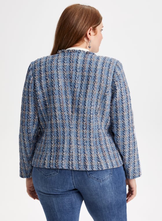 Fringe Detail Bouclé Jacket