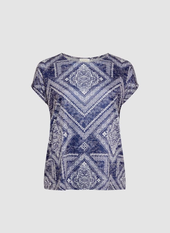 Paisley & Diamond Print Tee