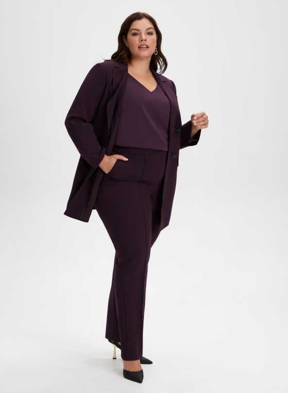 Stitch Detail Straight Leg Pants
