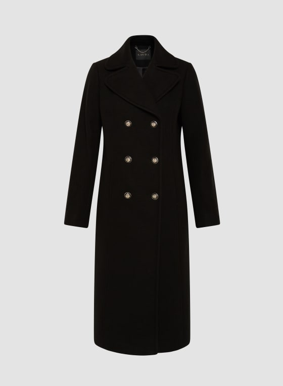 Stretch Wool Blend Coat