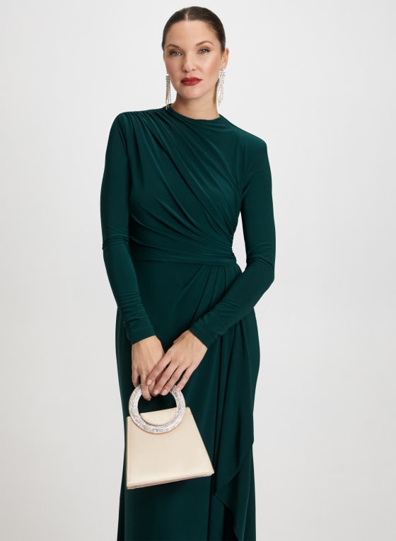 High Neck Ruffle Dress