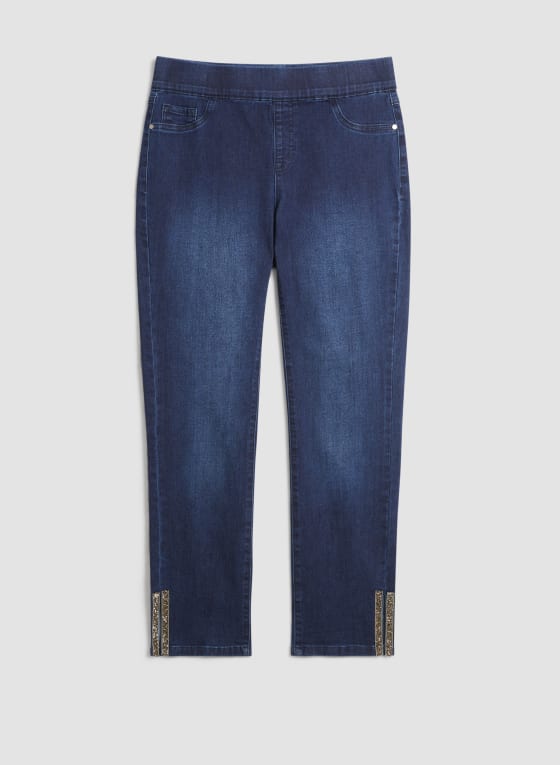 Pull-On Straight Leg Jeans