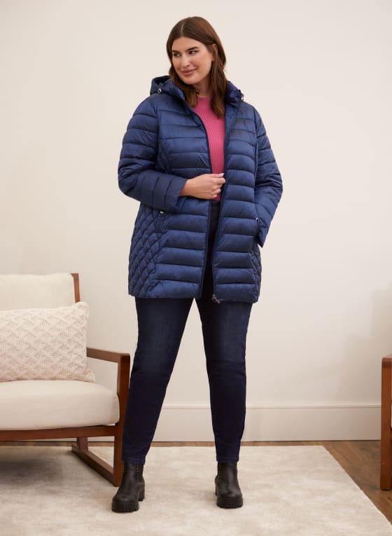 Packable Vegan Down Quilted Coat