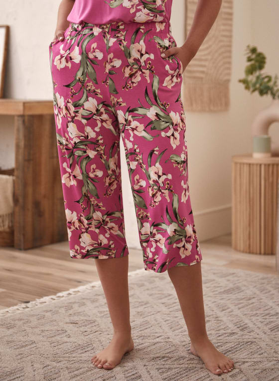 Floral Print Capri Pyjama Pants