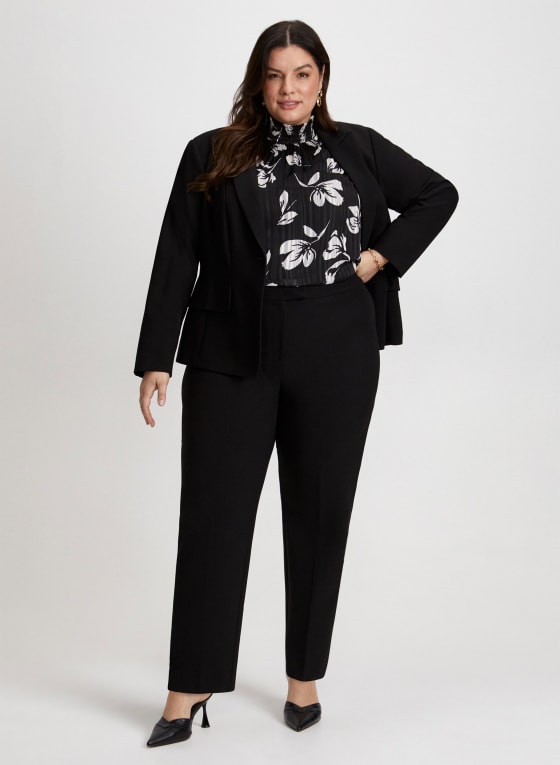 City Fit Hem Slit Pants