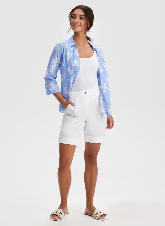 Cuffed Tab Detail Shorts
