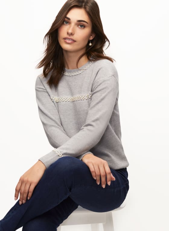 Pearl & Glitter Detail Sweater