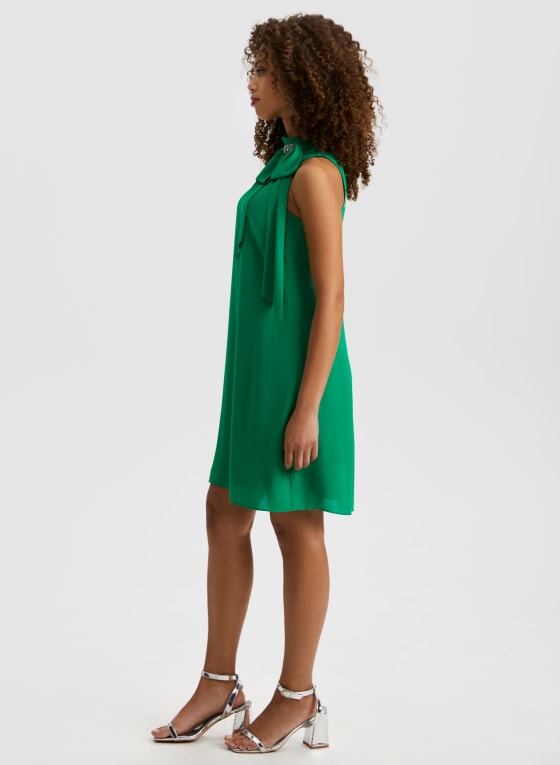 Sleeveless Mock Neck Dress