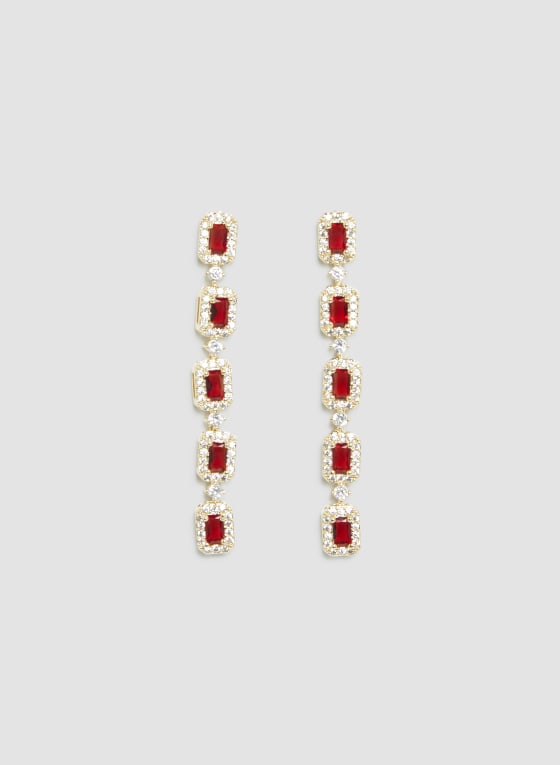 Tiered Crystal & Rhinestone Earrings