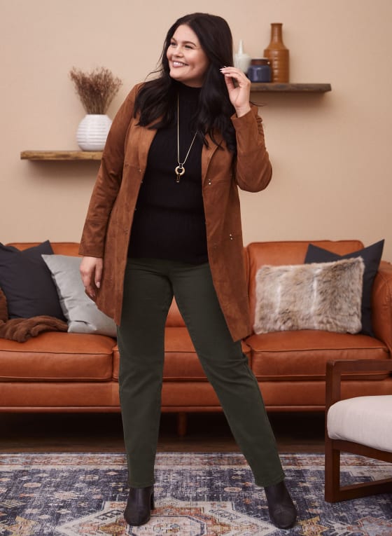 Pull-On Straight Leg Jeans