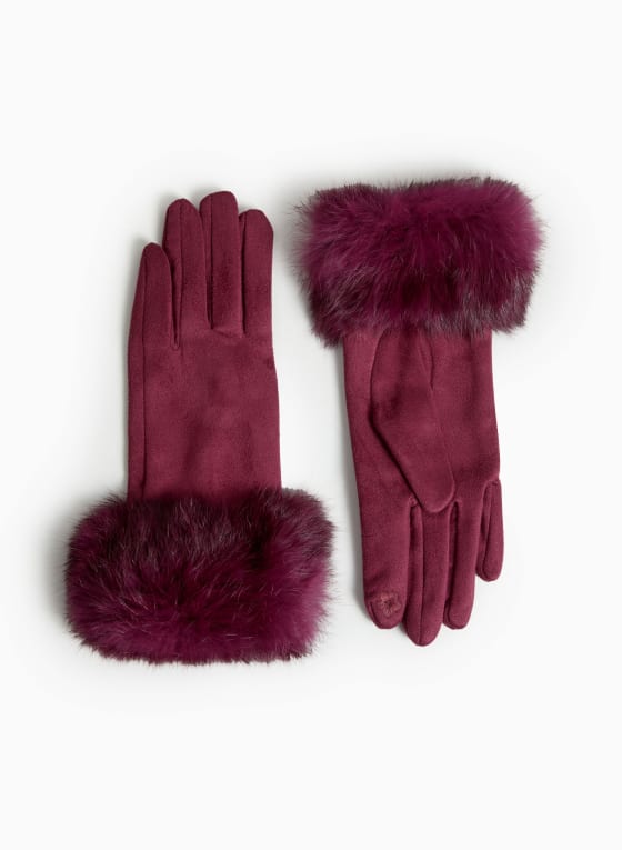 Genuine Fur Cuff Gloves