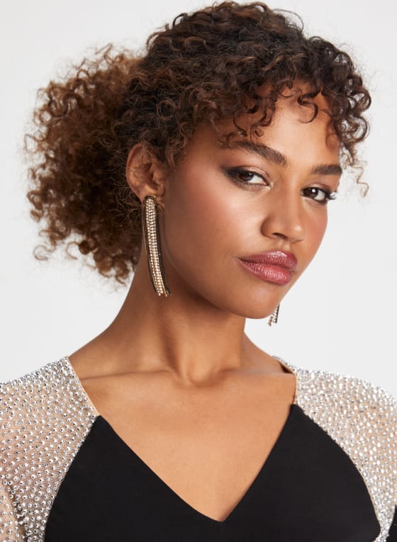 Two-Tone Cascading Earrings