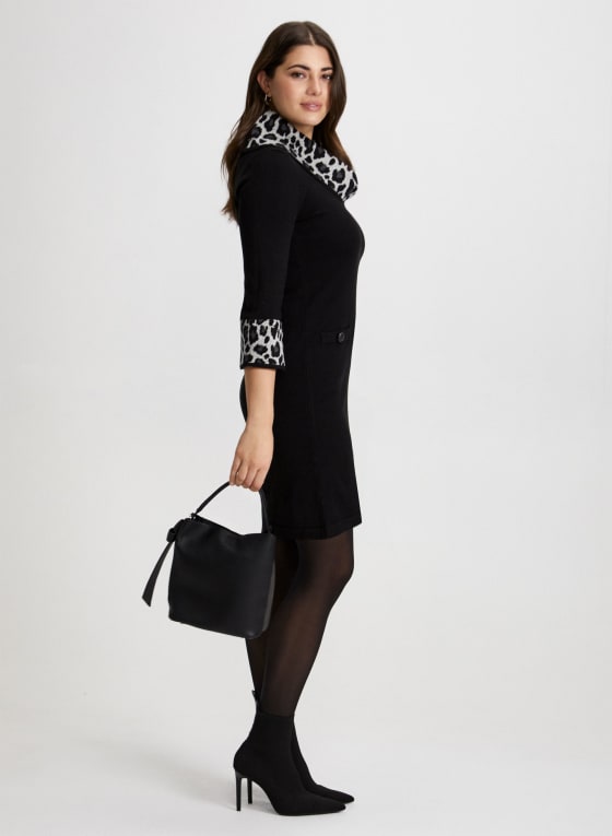 Cowl Neck Sweater Dress