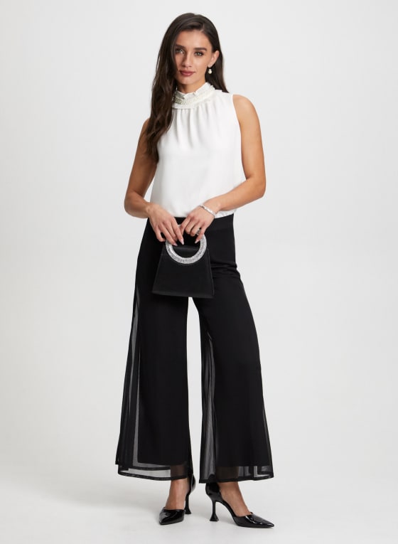 Pull-On Wide Leg Pants
