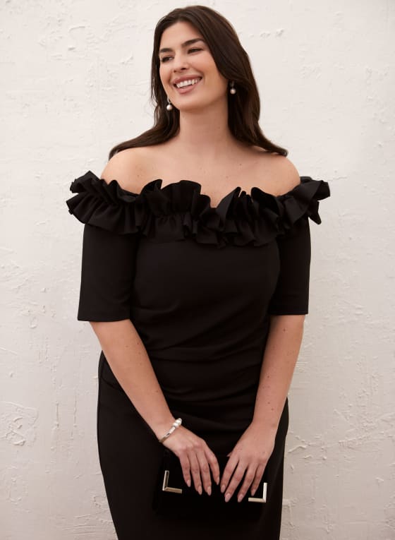 Off-the-Shoulder Ruffle Dress