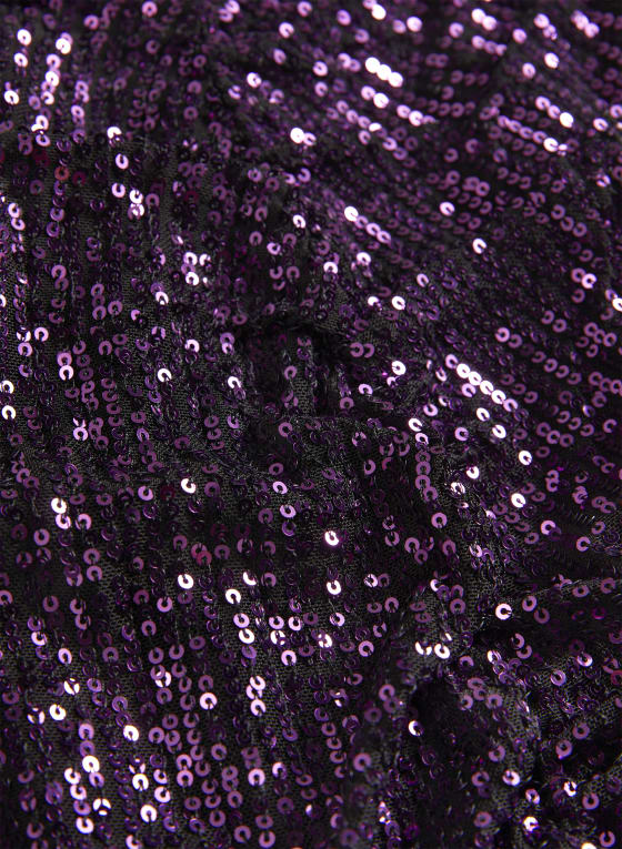 Ruched Sequin Sheath Dress