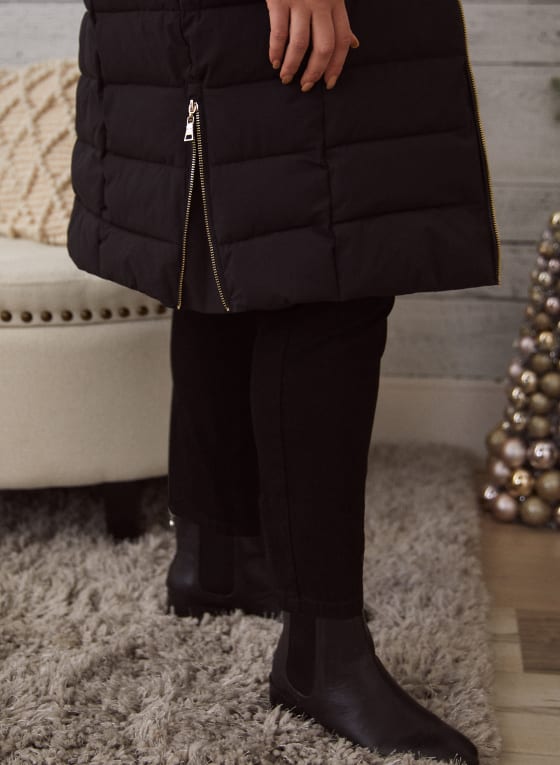 Stretch Vegan Down Quilted Coat