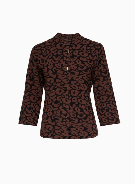 Animal Print Knit Cardigan
