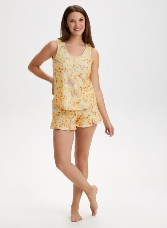 Printed Pyjama Tank and Shorts Set