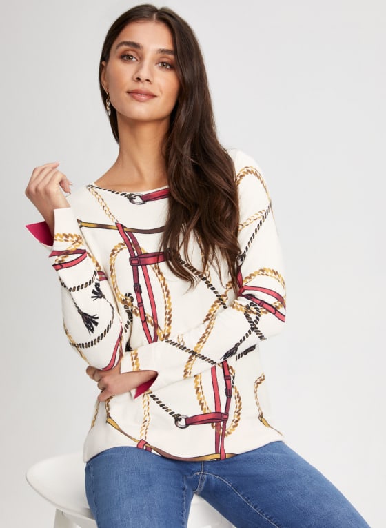 Chain Print Sweater