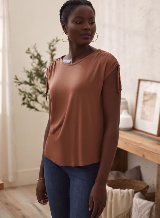 Ruched Short Sleeve Tee