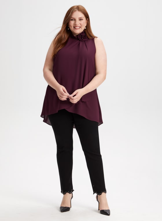 Rose Detail Layered Tunic