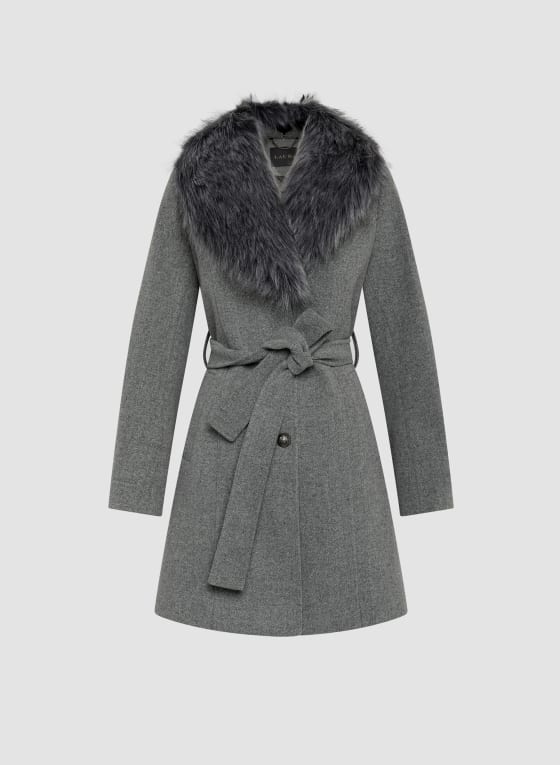 Stretch Wool Blend Coat