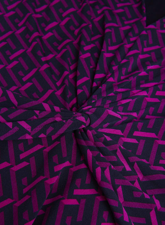 Geometric Motif Midi Dress