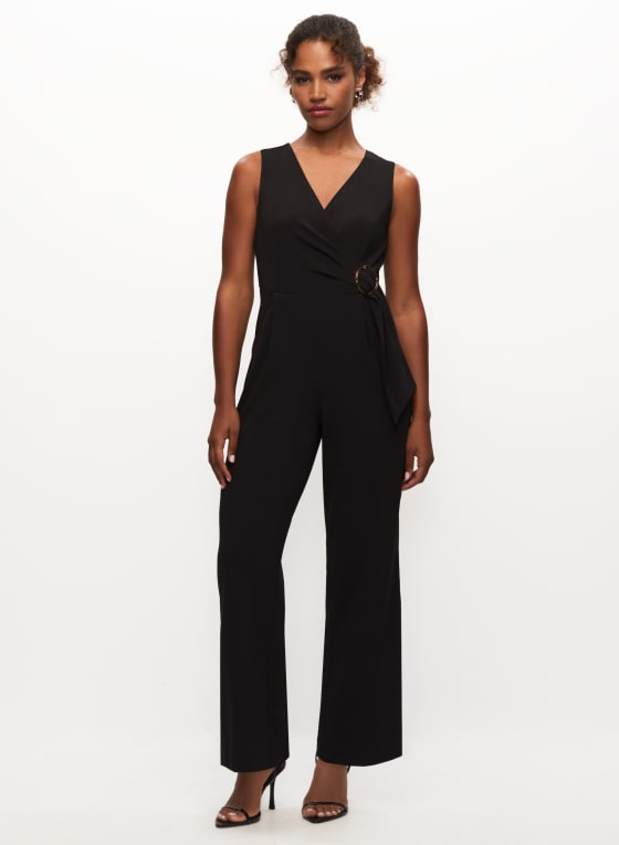 Crossover Wide Leg Jumpsuit