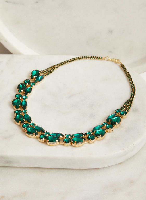 Double Row Crystal Necklace