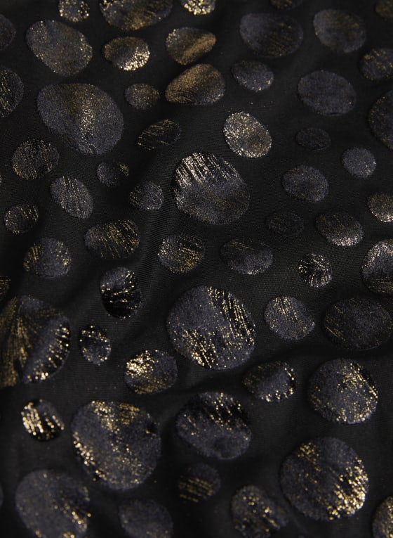 Velour Polka Dot Burnout Top