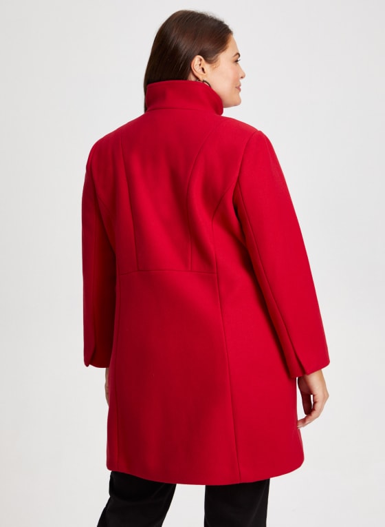 Stretch Wool Blend Coat