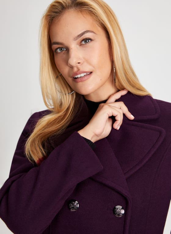 Stretch Wool Blend Coat