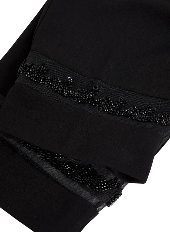 Straight Leg Mesh Detail Pants