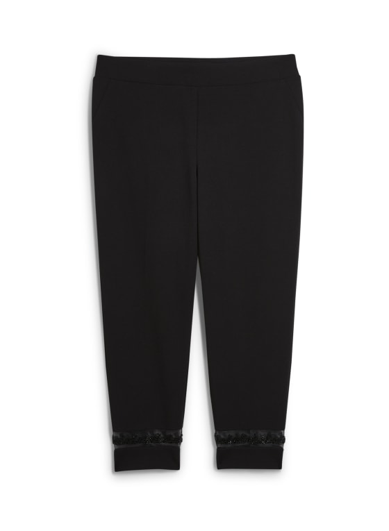 Straight Leg Mesh Detail Pants
